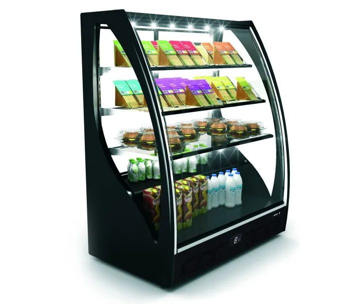 Vitrine Réfrigérée Courbée Série PAK Accès Porte Avant/Arrière - 1015x1240 mm - SAYL