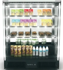 Vitrine Réfrigérée Droite Série PAK Accès Porte Avant - 1015x1240 mm - SAYL