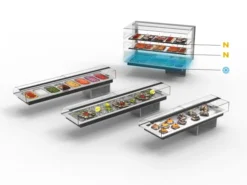 Vitrine Réfrigérée Drop-In avec Couvercle - 1190 x 410 x 150 mm mm - Sayl