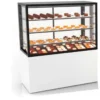 Vitrine Réfrigérée à 4 Faces avec Base 100 - 1000 x 600 x 1400 mm et avec Accès Frontal - 3 étagères Réglables - Sayl