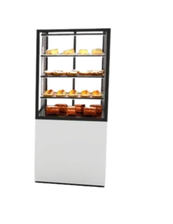 Vitrine Réfrigérée à 4 Faces avec Base 60 - 600 x 600 x 1400 mm et avec Accès Frontal - Température +6 à +10°C - Sayl