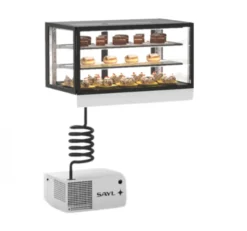 Vitrine Réfrigérée 4 faces Série Cold Integra base 120 - avec Groupe - Accès Arrière - 2 Etagères - Sayl
