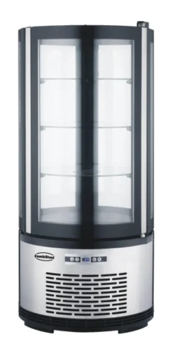 Vitrine Réfrigérée 4 Faces Vitrées 100 L - Professionnelle - Combisteel