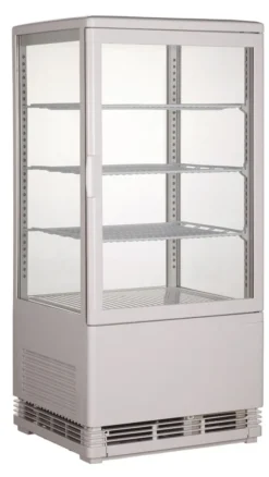 Vitrine Réfrigérée 4 Faces Vitrées Blanche - 68 L - Combisteel