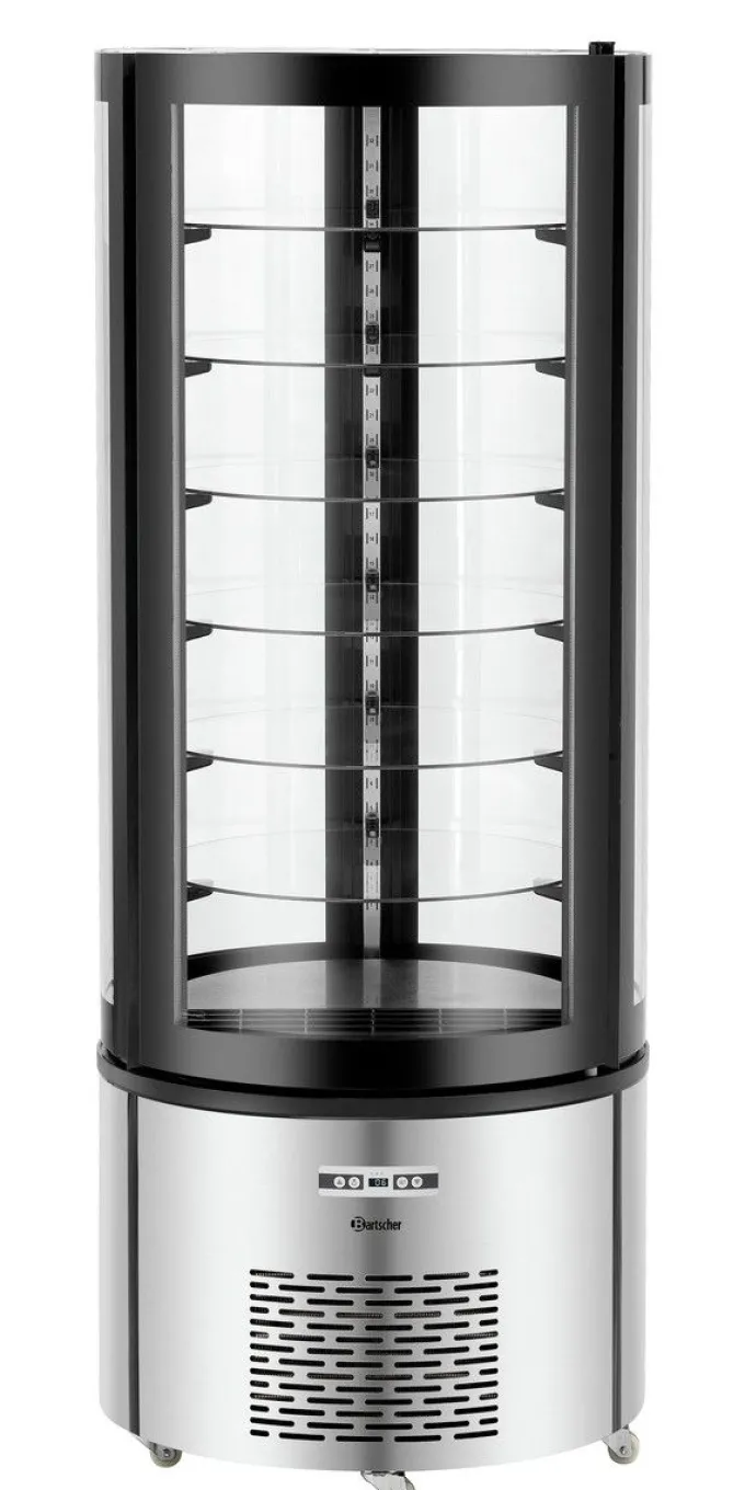 Vitrine Réfrigérée 4 Faces Vitrées à Gâteaux - 400 Litres - Bartscher