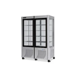Vitrine Réfrigérée 4 Faces Vitrées - 800 Litres 1/2 Fixe + 1/2 Tournante - Furnotel