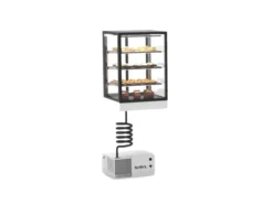 Vitrine Réfrigérée à 4 Faces - 600 x 600 x 950 mm et avec Accès Frontal - 3 Etagères Règlables - Sayl