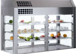 Vitrine Réfrigérée 3 Niveaux avec Base Isolée et Portes Battantes - Distform