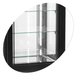 Vitrine Réfrigérée Porte Vitrée UPD400-C - Couleur Noire - Tefcold