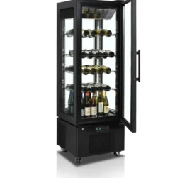 Vitrine Réfrigérée Porte Vitrée UPD400-C - Couleur Noire - Tefcold