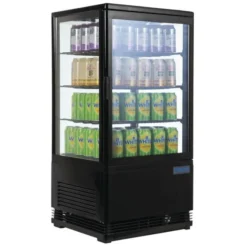 Vitrine Réfrigérée Professionnelle Série C 68 Litres Noire - Polar