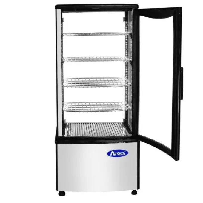 Vitrine Réfrigérée Professionnelle de Présentation 4 Faces Vitrées 88 Litres - ATOSA