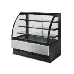 VITRINE RÉFRIGÉRÉE - VITRAGE BOMBÉ - POSITIVE +2° / +4°C - LARG. 2400 MM - ISOTECH
