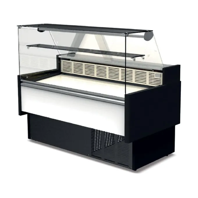 VITRINE RÉFRIGÉRÉE VITRAGE DROIT - POSITIVE +2° / +8°C - LARG. 2500 MM - ISOTECH