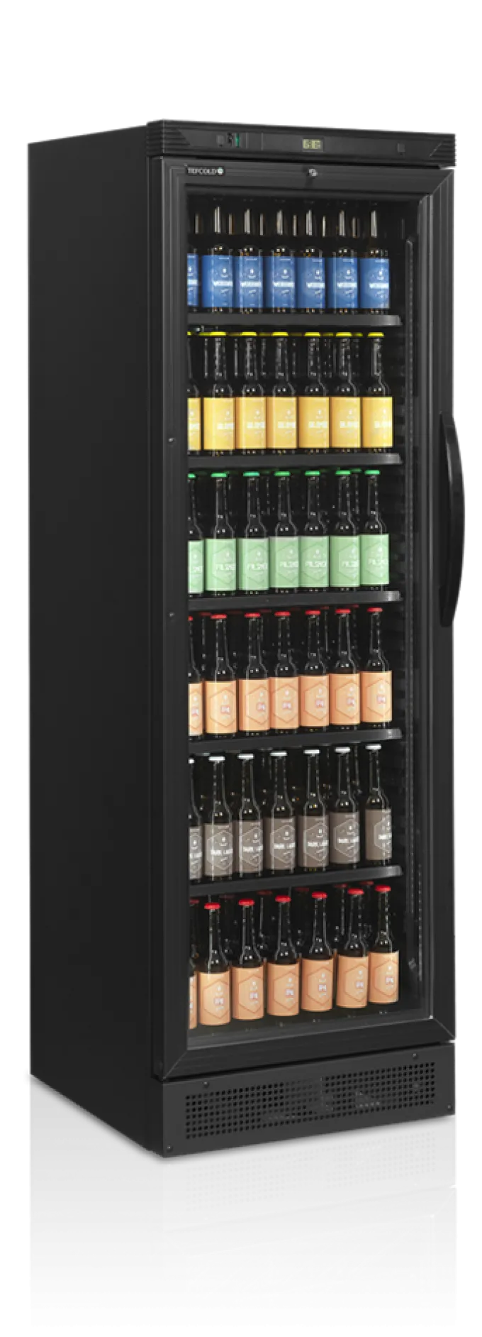 Vitrine Réfrigérée Vitrée Réversible CEV425 - Couleur Noire - TEFCOLD