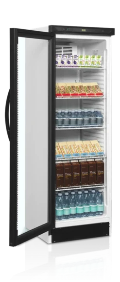 Vitrine Réfrigérée Vitrée Réversible CEV425CP 2 DEL L/H - Couleur Noire - TEFCOLD