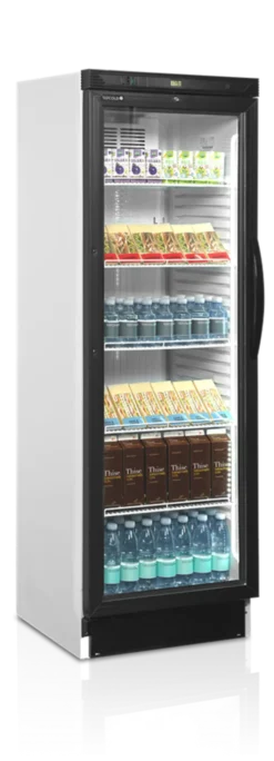 Vitrine Réfrigérée Vitrée Réversible CEV425CP 2 DEL L/H - Couleur Noire - TEFCOLD