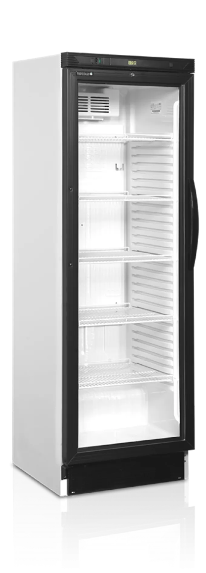 Vitrine Réfrigérée Vitrée Réversible CEV425 1 DEL L/H - Noire - TEFCOLD