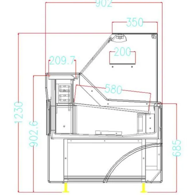 Vitrine réfrigérée Wesley 1.5 à Poser Professionnelle - 130 Litres - Combisteel