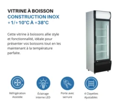 Vitrines à Boissons Réfrigérée Blanche 1 Porte Vitrée - L2G