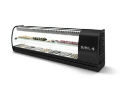 Vitrine Sushi Réfrigérée 2 Etagères Série SLIM avec 7 Bacs GN 1/6 - SAYL