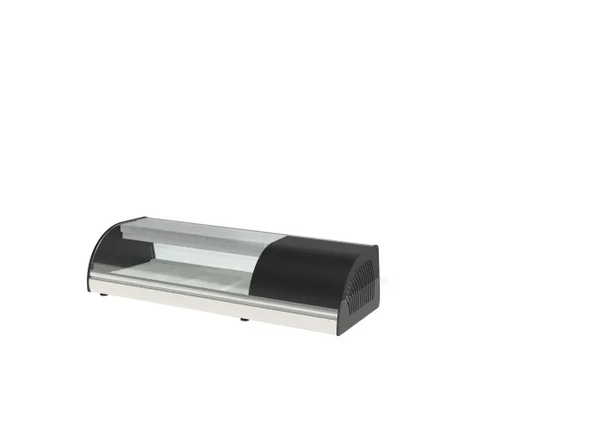 Vitrine à Sushis Inox avec 4 Bacs GN 1/3 - H 255 mm - Coreco