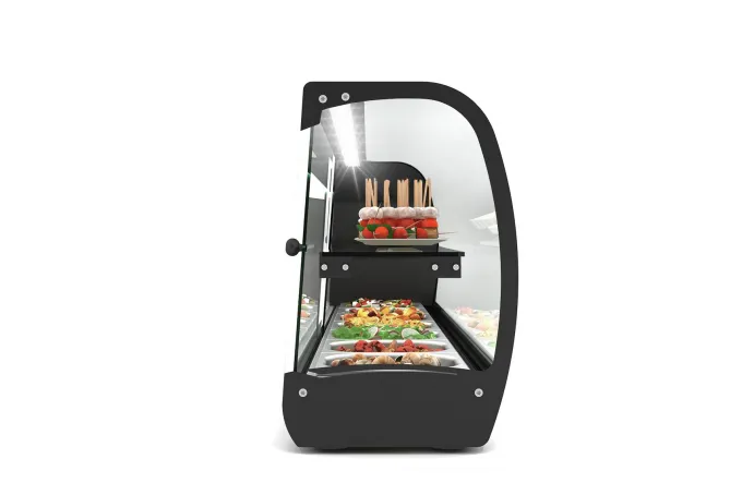 Vitrine Tapas Réfrigérée 2 Etagères Série SLIM avec 7 Bacs GN 1/6 - SAYL