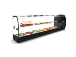 Vitrine Tapas Réfrigérée 2 Etagères Série SLIM avec 7 Bacs GN 1/6 - SAYL