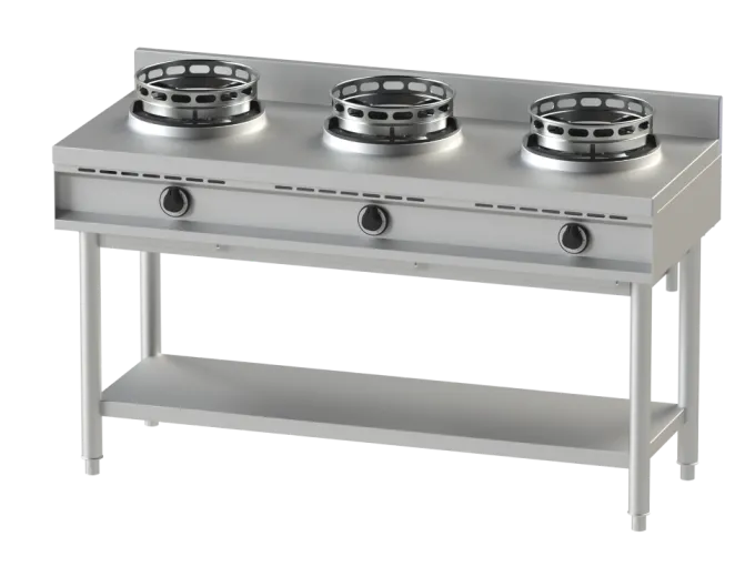 Wok Gaz Serie 600 - 3 Bruleurs - 3 x 13 kW - NAYATI