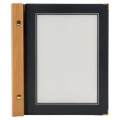 Wood A5 Carte Menus, 2 double inserts inclus (présente 4 pages A5) - Securit