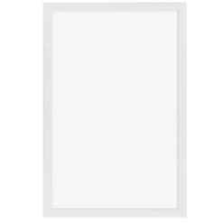 Woody ardoise blanche- Bois finition laqué blanc - feutre-craie + kit de montage inclus - 40x60cm - Securit